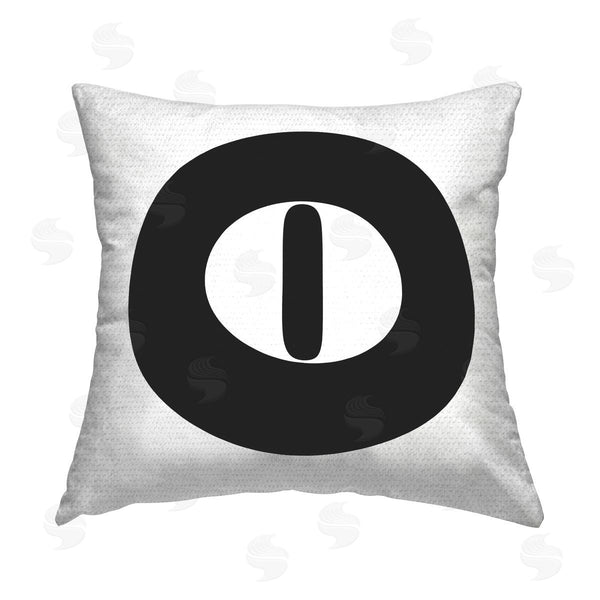 Stupell Industries Stupell Studio | Black Initial O Printed Throw Pillow