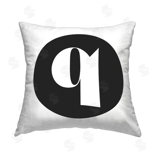 stupell industries Stupell Studio | Black Initial Q Printed Throw Pillow