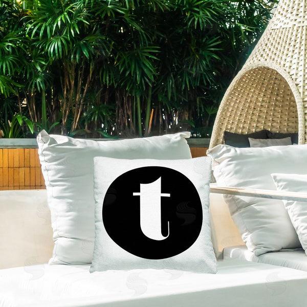 Stupell Industries Stupell Studio | Black Initial T Printed Throw Pillow
