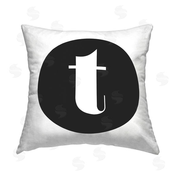 stupell industries Stupell Studio | Black Initial T Printed Throw Pillow
