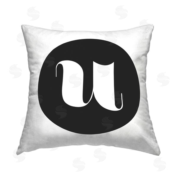 stupell industries Stupell Studio | Black Initial U Printed Throw Pillow