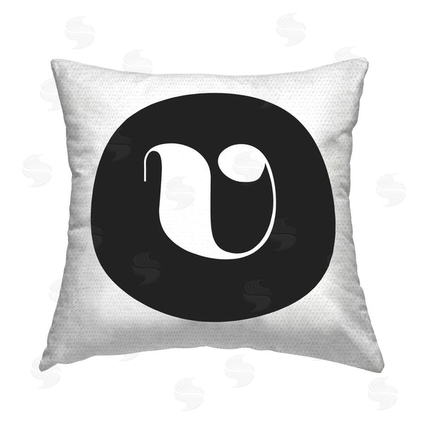 Stupell Industries Stupell Studio | Black Initial V Printed Throw Pillow