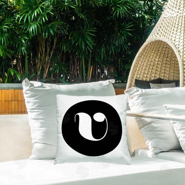 Stupell Industries Stupell Studio | Black Initial V Printed Throw Pillow