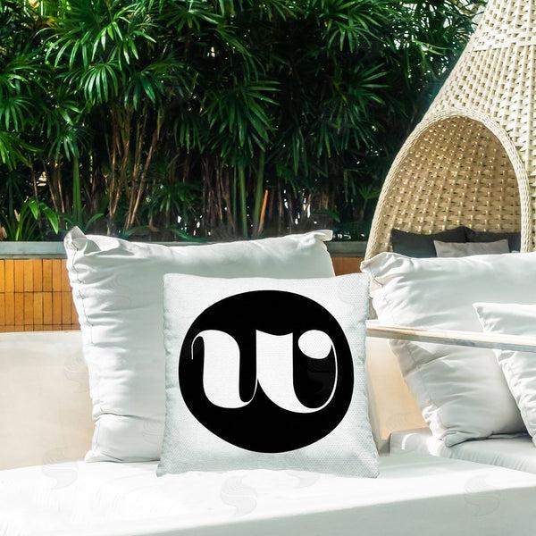 Stupell Industries Stupell Studio | Black Initial W Printed Throw Pillow