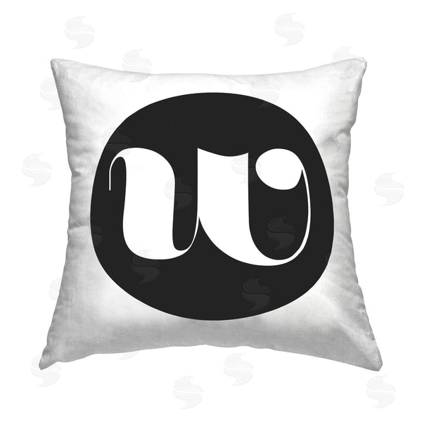 stupell industries Stupell Studio | Black Initial W Printed Throw Pillow
