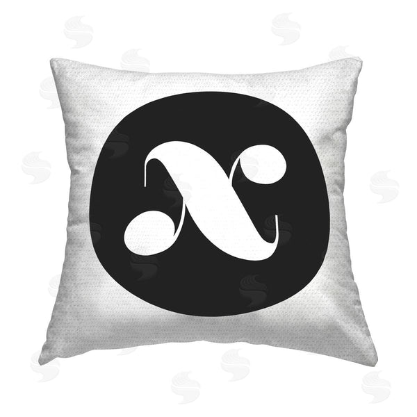 Stupell Industries Stupell Studio | Black Initial X Printed Throw Pillow
