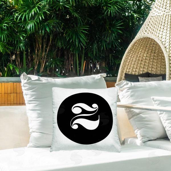 Stupell Industries Stupell Studio | Black Initial Z Printed Throw Pillow