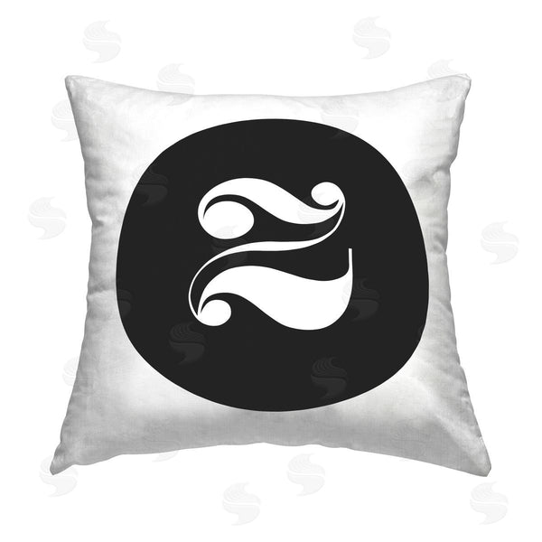 stupell industries Stupell Studio | Black Initial Z Printed Throw Pillow