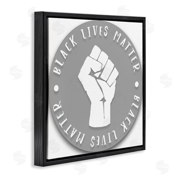 Stupell Industries Stupell Studio | Black Lives Matter Grey Circle Fist Wall Art