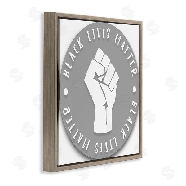 Stupell Industries Stupell Studio | Black Lives Matter Grey Circle Fist Wall Art