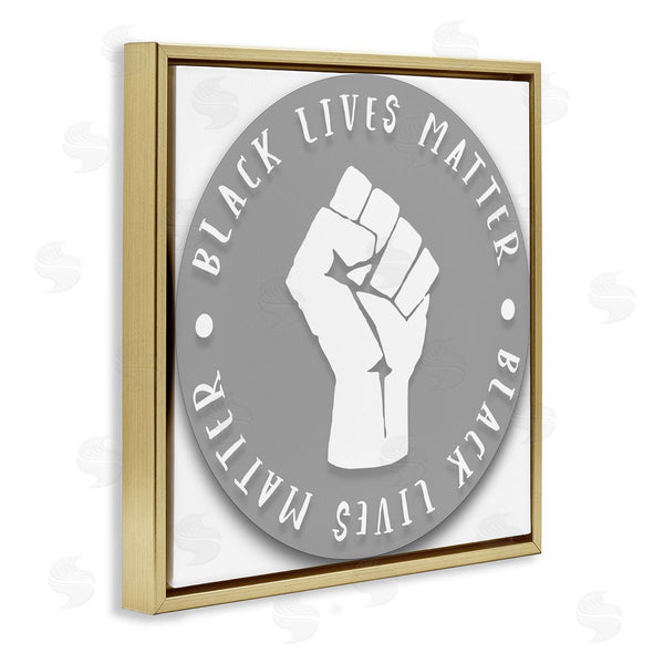 Stupell Industries Stupell Studio | Black Lives Matter Grey Circle Fist Wall Art