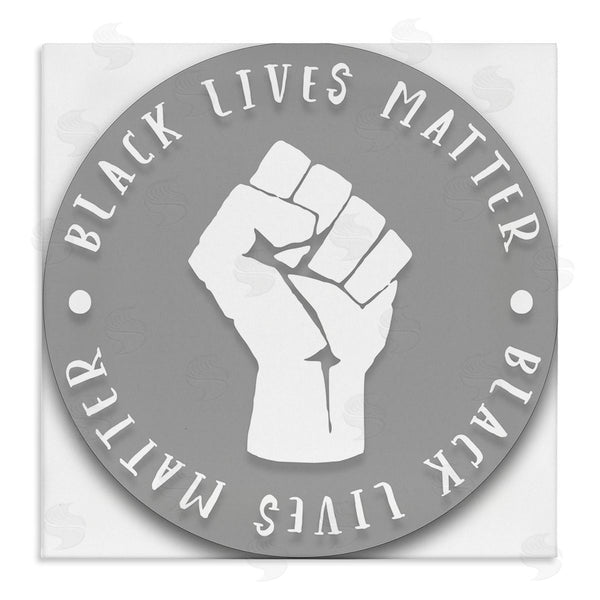 stupell industries Stupell Studio | Black Lives Matter Grey Circle Fist Wall Art