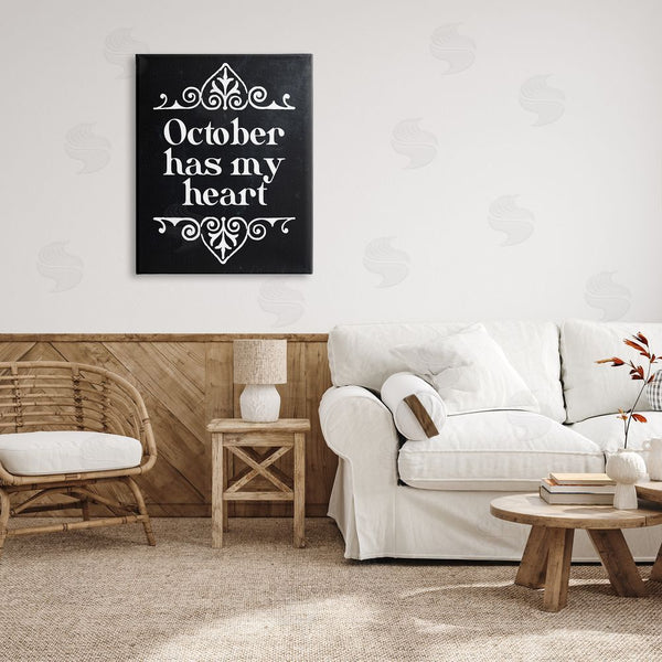Stupell Industries Stupell Studio | Black October Has My Heart Wall Art