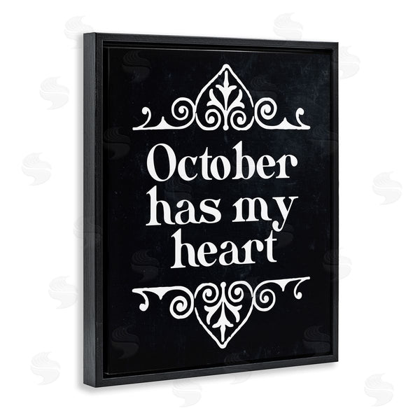 Stupell Industries Stupell Studio | Black October Has My Heart Wall Art