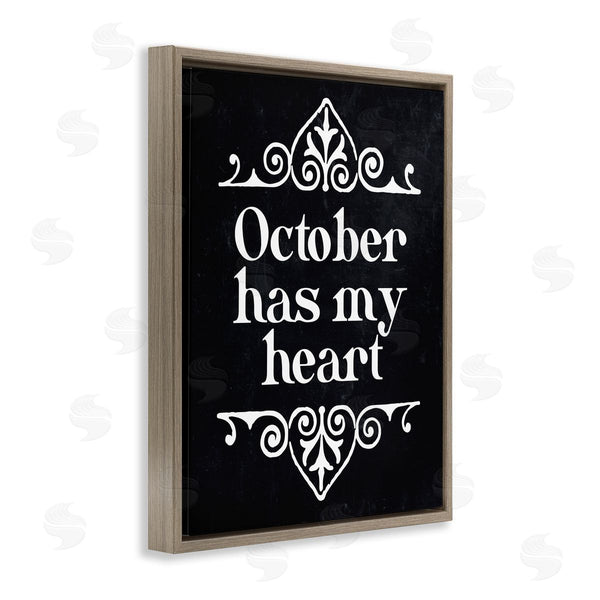 Stupell Industries Stupell Studio | Black October Has My Heart Wall Art