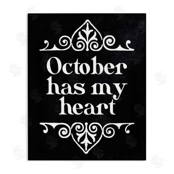 stupell industries Stupell Studio | Black October Has My Heart Wall Art