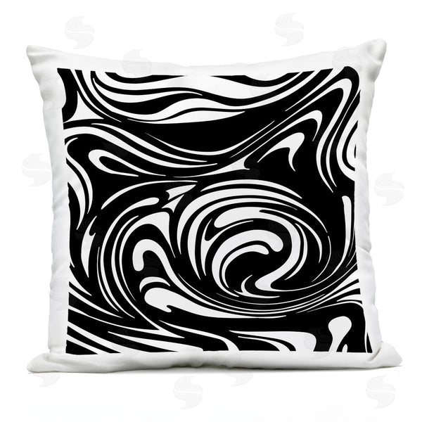 Stupell Industries Stupell Studio | Black & White Abstract Swirls Printed Throw Pillow