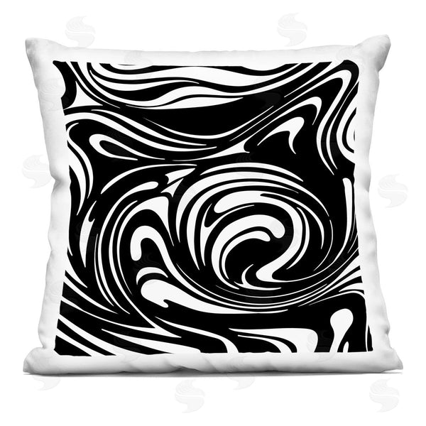 stupell industries Stupell Studio | Black & White Abstract Swirls Printed Throw Pillow