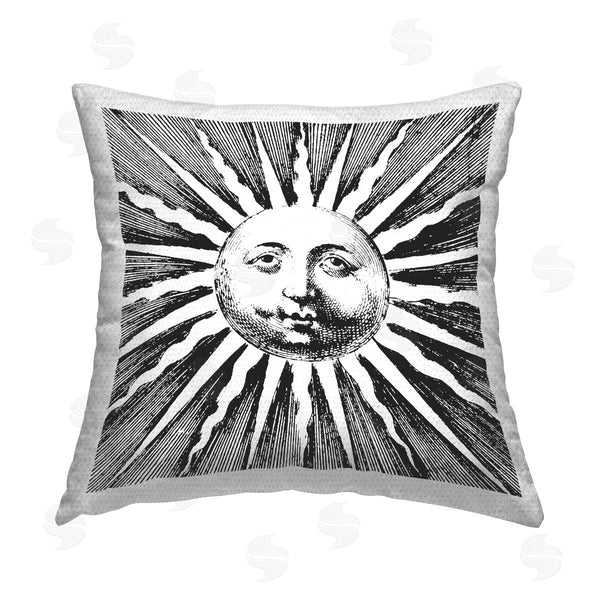 Stupell Industries Stupell Studio | Black & White Sun Printed Throw Pillow