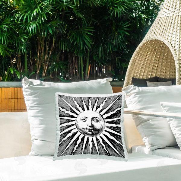 Stupell Industries Stupell Studio | Black & White Sun Printed Throw Pillow