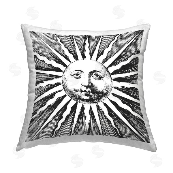 stupell industries Stupell Studio | Black & White Sun Printed Throw Pillow
