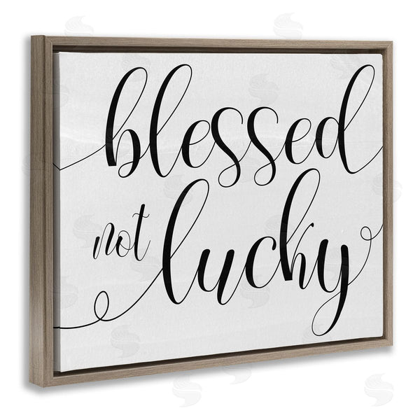 Stupell Industries Stupell Studio | Blessed Not Lucky Script