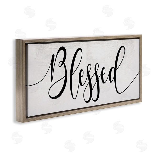 Stupell Industries Stupell Studio | Blessed Phrase Bold Cursive Faith Based Typography