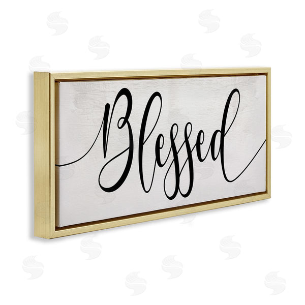 Stupell Industries Stupell Studio | Blessed Phrase Bold Cursive Faith Based Typography
