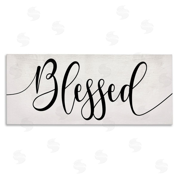 stupell industries Stupell Studio | Blessed Phrase Bold Cursive Faith Based Typography