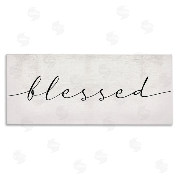 stupell industries Stupell Studio | Blessed Script Typography Minimal Black Off-White