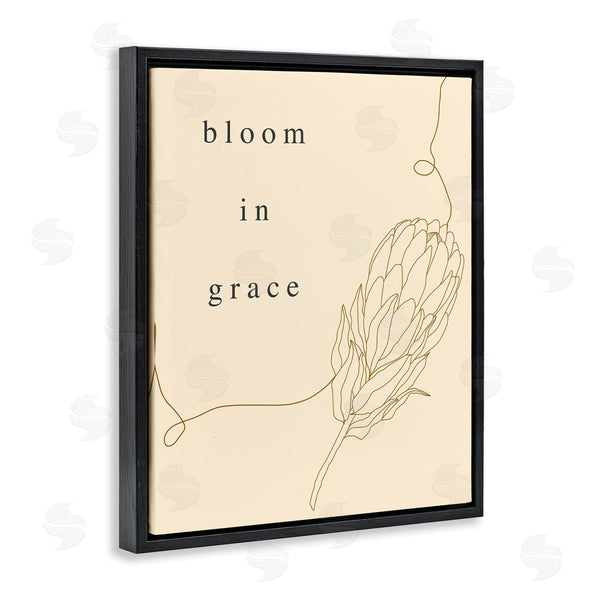 Stupell Industries Stupell Studio | Bloom In Grace Minimalistic Plant Blossom Line Drawing Wall Art