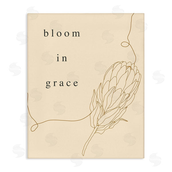 stupell industries Stupell Studio | Bloom In Grace Minimalistic Plant Blossom Line Drawing Wall Art