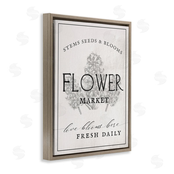 Stupell Industries Stupell Studio | Blooms Flower Market Advertisement Vintage Country Floral Wall Art