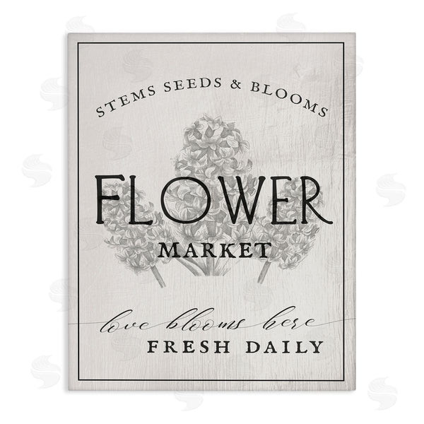 stupell industries Stupell Studio | Blooms Flower Market Advertisement Vintage Country Floral Wall Art