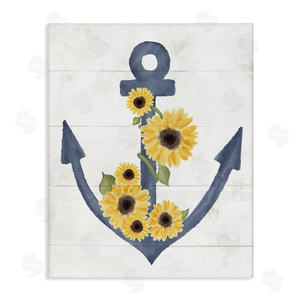 stupell industries Stupell Studio | Blue Anchor with Sunflowers