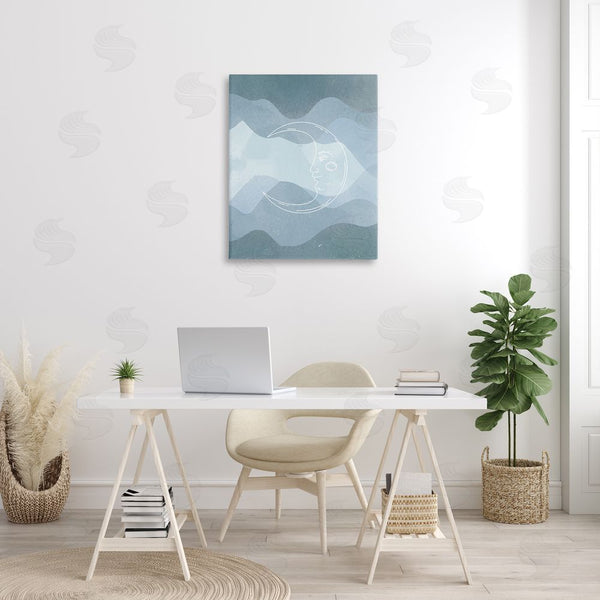 Stupell Industries Stupell Studio | Blue Astral Moon Wall Art