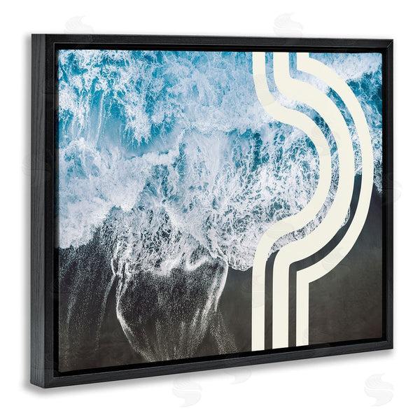 Stupell Industries Stupell Studio | Blue Beach Abstract White Arch Lines