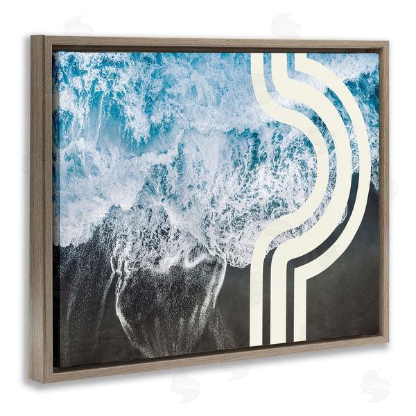 Stupell Industries Stupell Studio | Blue Beach Abstract White Arch Lines