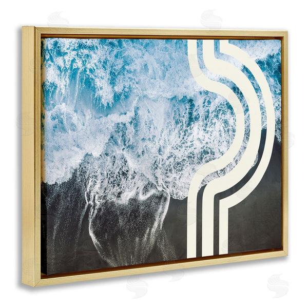 Stupell Industries Stupell Studio | Blue Beach Abstract White Arch Lines