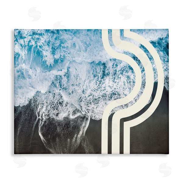 stupell industries Stupell Studio | Blue Beach Abstract White Arch Lines