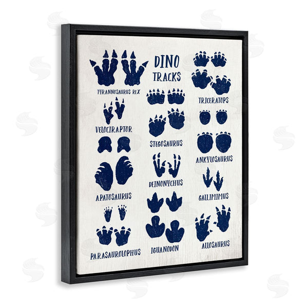Stupell Industries Stupell Studio | Blue Dinosaur Tracks Chart