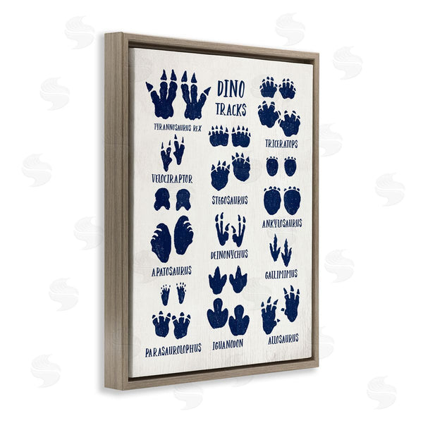 Stupell Industries Stupell Studio | Blue Dinosaur Tracks Chart