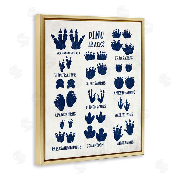 Stupell Industries Stupell Studio | Blue Dinosaur Tracks Chart