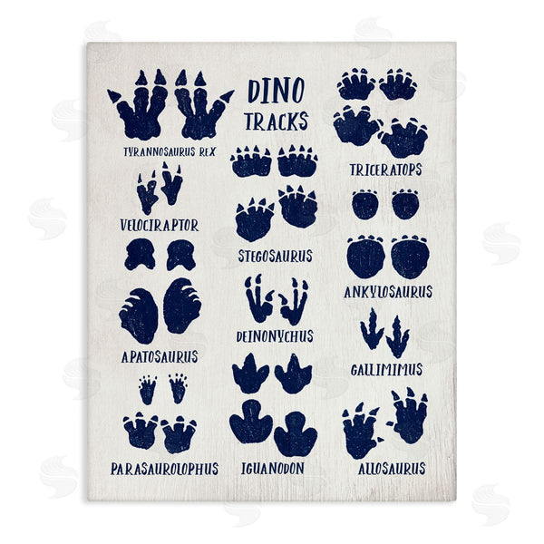 stupell industries Stupell Studio | Blue Dinosaur Tracks Chart