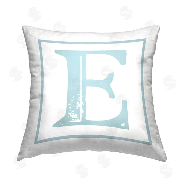 stupell industries Stupell Studio | Blue E Alphabet Printed Throw Pillow