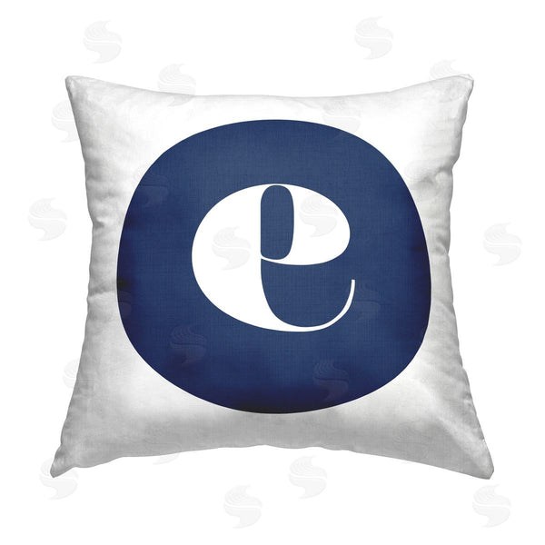 stupell industries Stupell Studio | Blue E Letter Initial Printed Throw Pillow