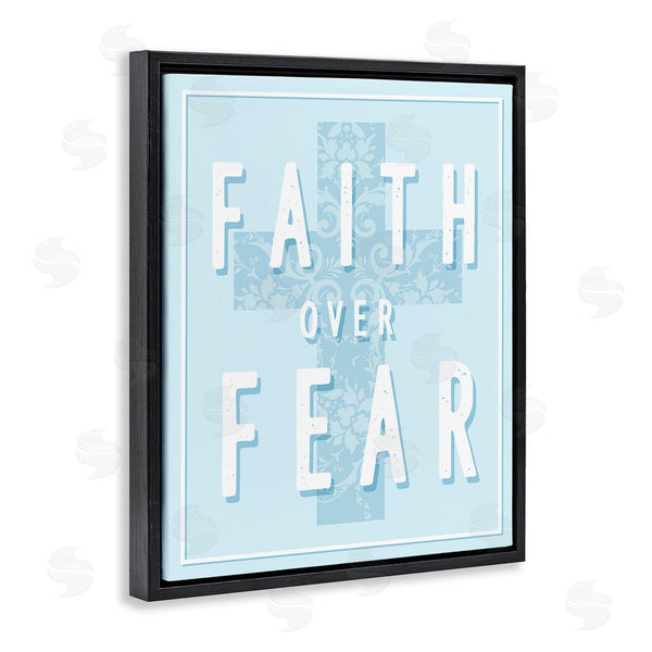 Stupell Industries Stupell Studio | Blue Faith Over Fear Wall Art