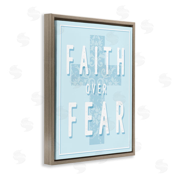 Stupell Industries Stupell Studio | Blue Faith Over Fear Wall Art