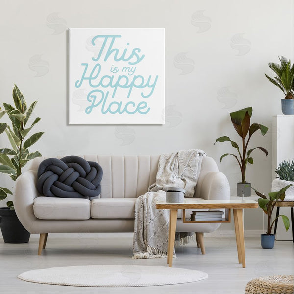 Stupell Industries Stupell Studio | Blue Happy Place Phrase Wall Art