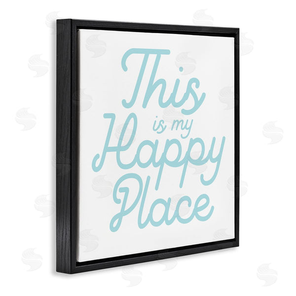 Stupell Industries Stupell Studio | Blue Happy Place Phrase Wall Art